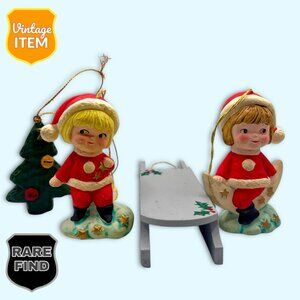 Vintage RARE Christmas Holiday Ornament Bundle. Featuring Berman & Anderson!